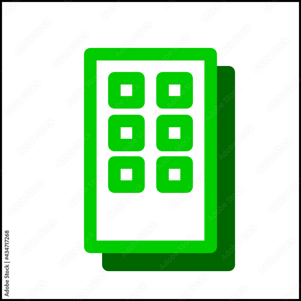 Big windows building icon in flat design 06 Big windows building icon in flat design 06