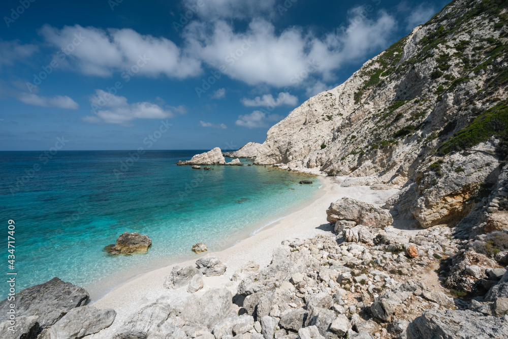 Petani Beach in Kefalonia, Ionian Islands, Greece Petani Beach in Kefalonia, Ionian Islands, Greece