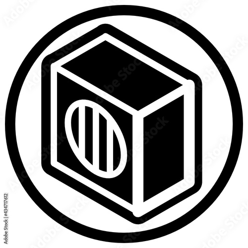 Outdoor unit icon in isometric flat design 01