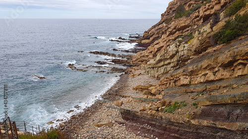Cliffs in Saint Mandrier sur Mer, South of France photo