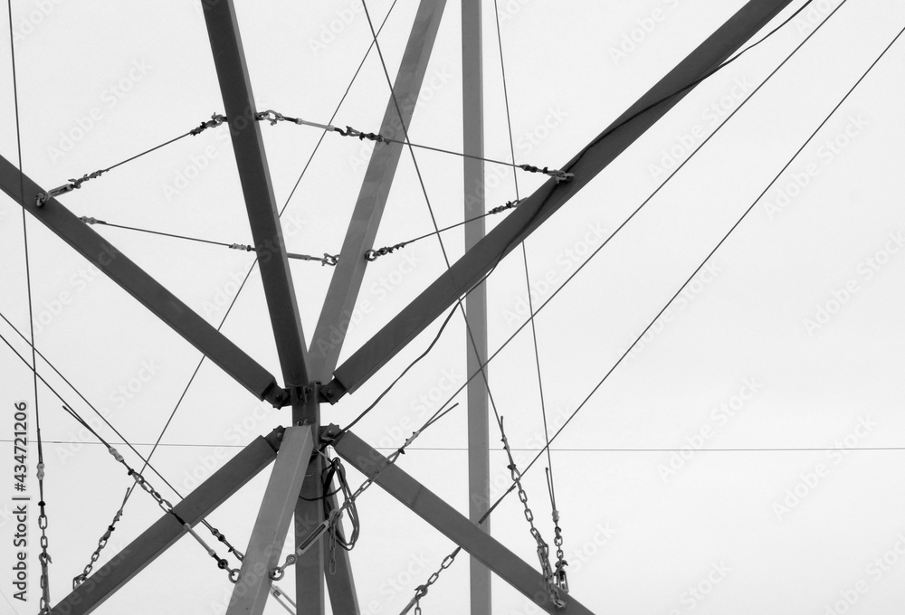 Abstract metal construction on a light background Abstract metal construction on a light background