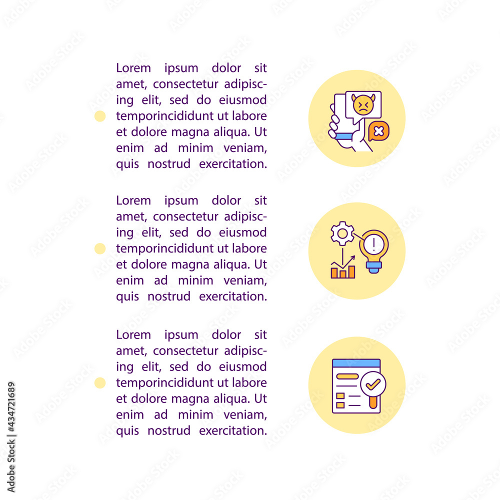 Social media communication concept line icons with text. PPT page vector template with copy space. Brochure, magazine, newsletter design element. Managment linear illustrations on white