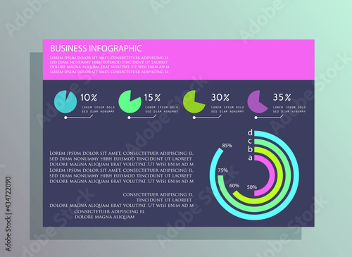 Infographic elements for annual reports