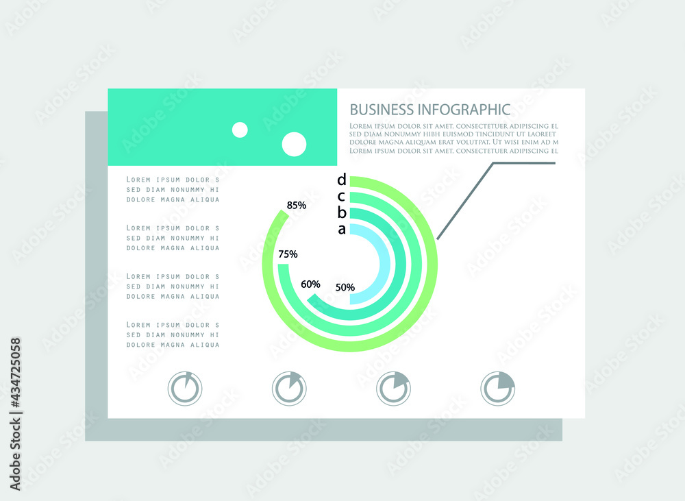 Fototapeta premium Brochure for business reports, cover layout and infographics