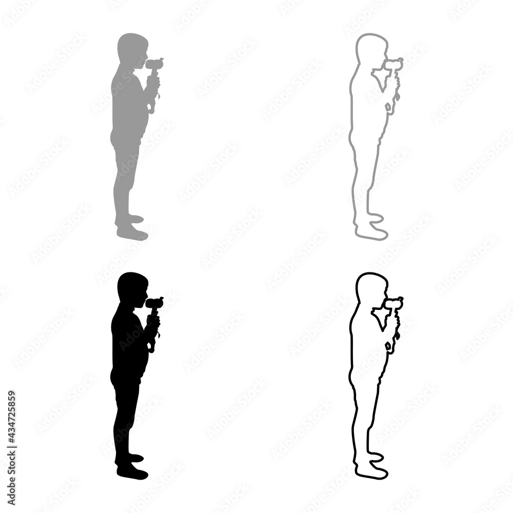 Boy kisses toy Child kiss giraffe Preschool Brother kissing amigurumi Son with gifts Teddy plaything presents friend for children kid silhouette grey black color vector illustration solid outline Boy kisses toy Child kiss giraffe Preschool Brother kissing amigurumi Son with gifts Teddy plaything presents friend for children kid silhouette grey black color vector illustration solid outline