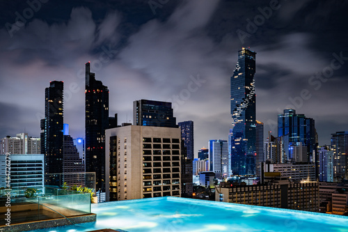 Canvas Print the panorama picture of the city landscape.
