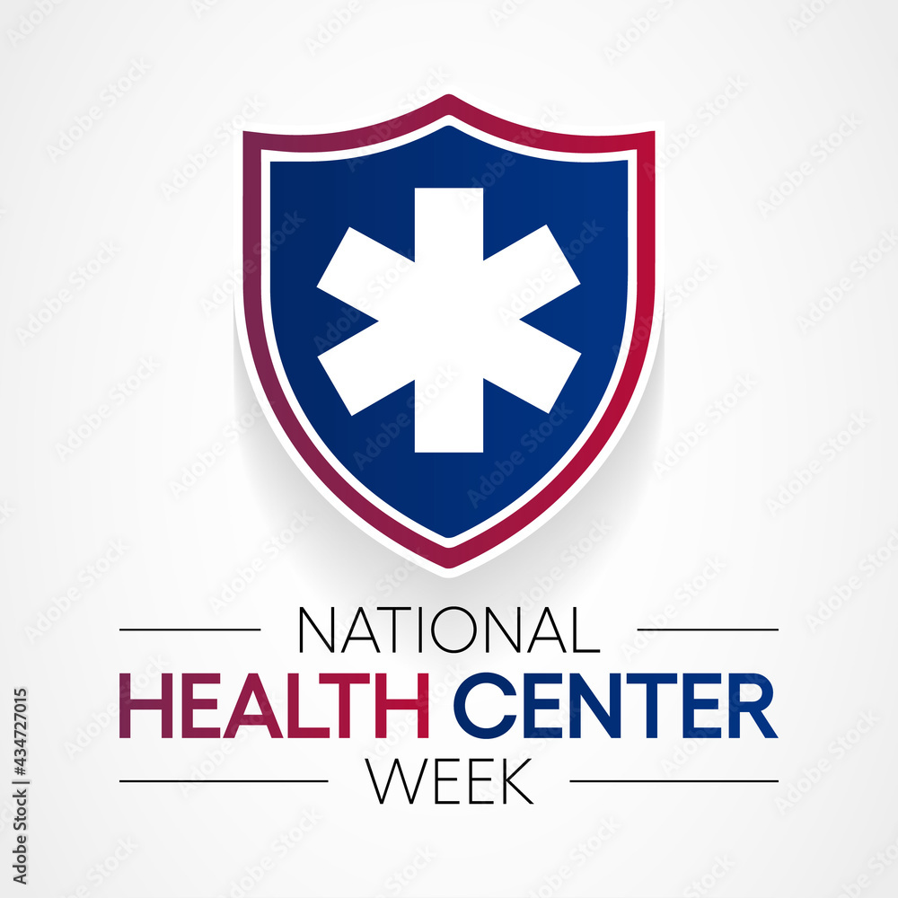National health Center week is observed every year during August, to raise awareness about the mission and accomplishments of America's health centers over the past five decades. Vector illustration. National health Center week is observed every year during August, to raise awareness about the mission and accomplishments of America's health centers over the past five decades. Vector illustration.