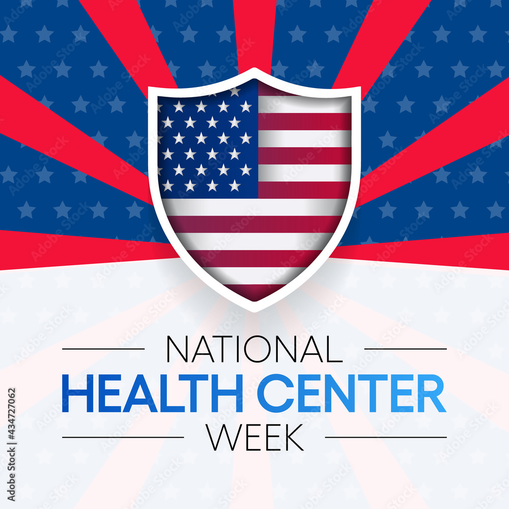 National health Center week is observed every year during August, to raise awareness about the mission and accomplishments of America's health centers over the past five decades. Vector illustration. National health Center week is observed every year during August, to raise awareness about the mission and accomplishments of America's health centers over the past five decades. Vector illustration.