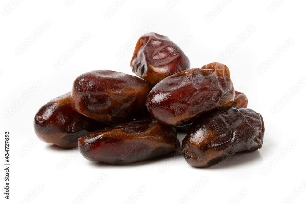 Dried dates, isolated on white background. Dried dates, isolated on white background.