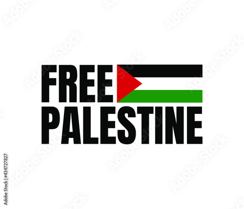 Free Palestine Vector Graphic with Palestine Flag