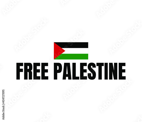 Free Palestine Vector Graphic with Palestine Flag
