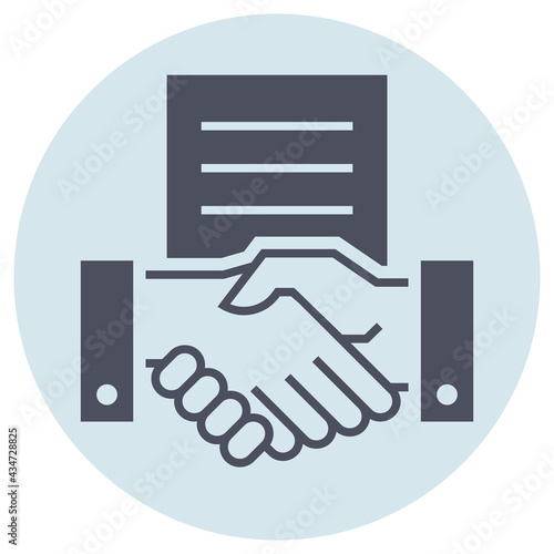 Glyph icon for agreement. photo