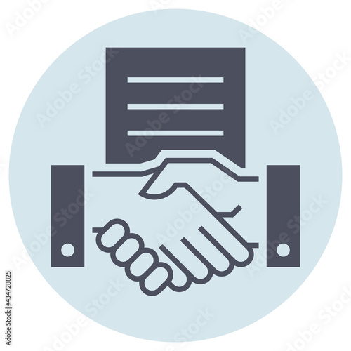 Glyph icon for agreement.