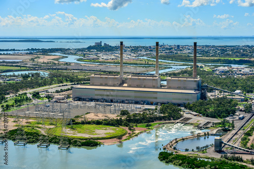 Coal fired power station in Gladstone, Queensland photo