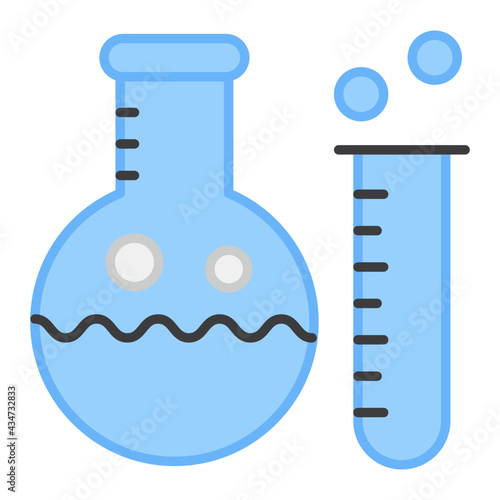 Trendy flat icon of chemical measurement, chemical weight