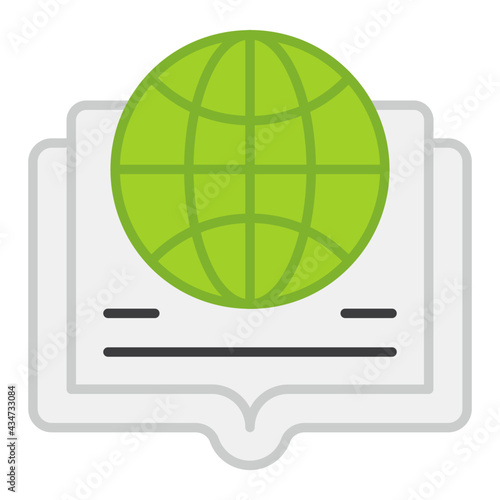 A flat design, icon of global education