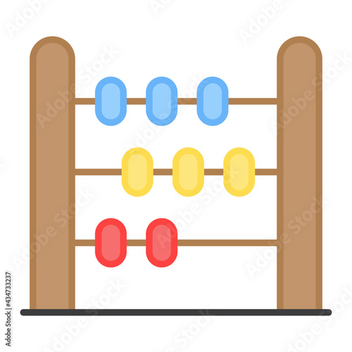A flat design, icon of abacus