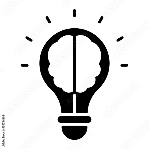 A glyph design, icon of brainstomic
