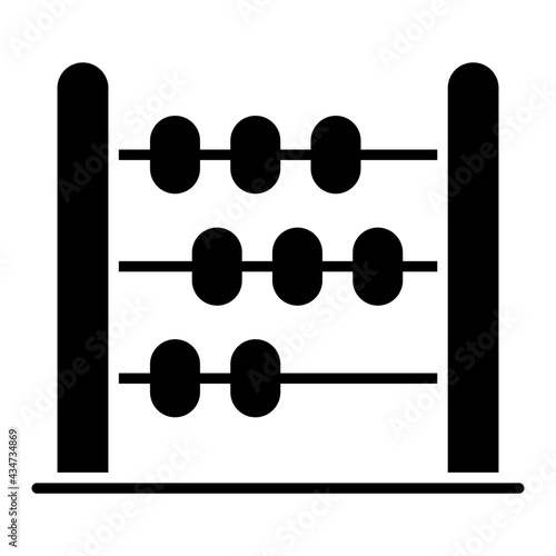 A glyph design, icon of abacus