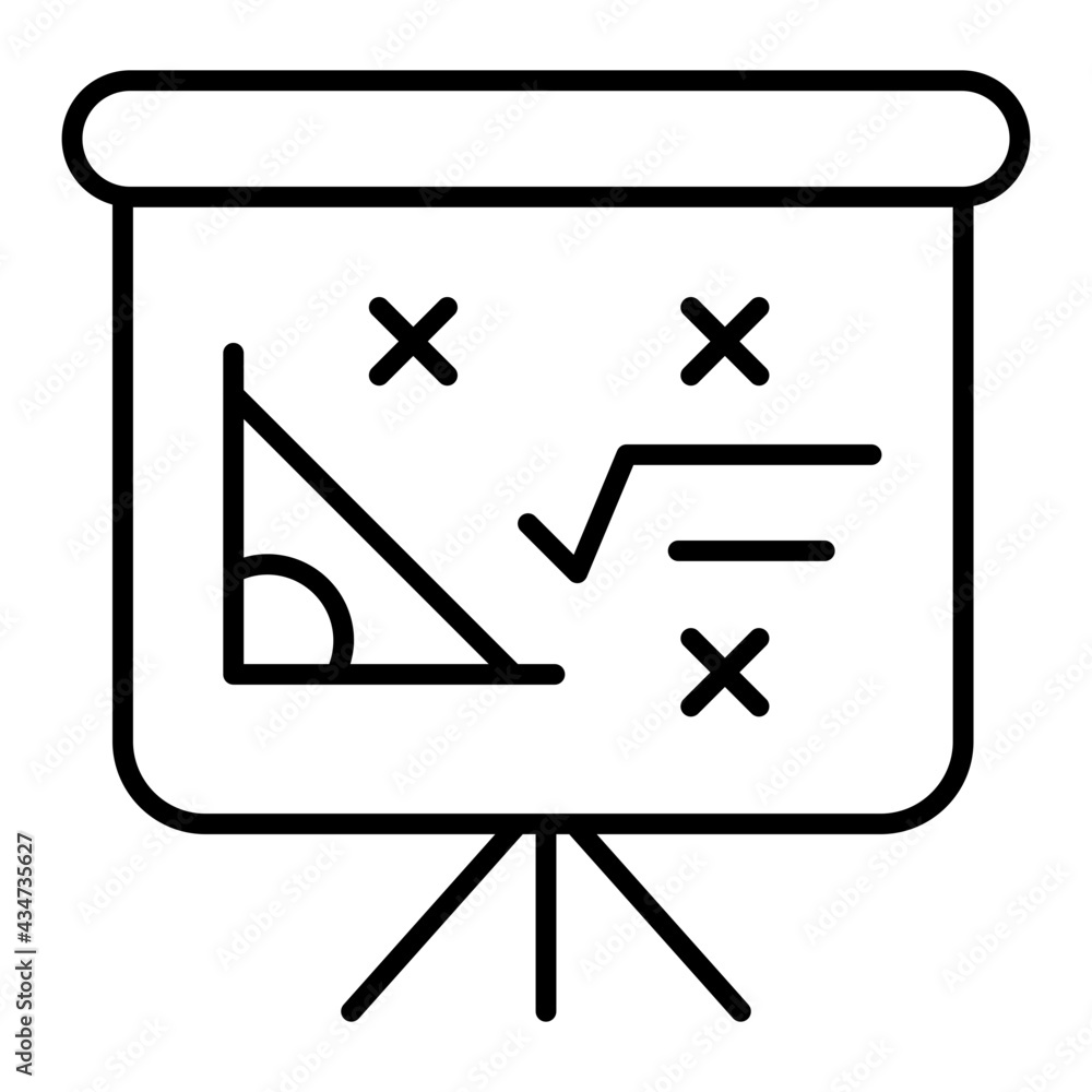 A linear design, icon of mathematics class A linear design, icon of mathematics class