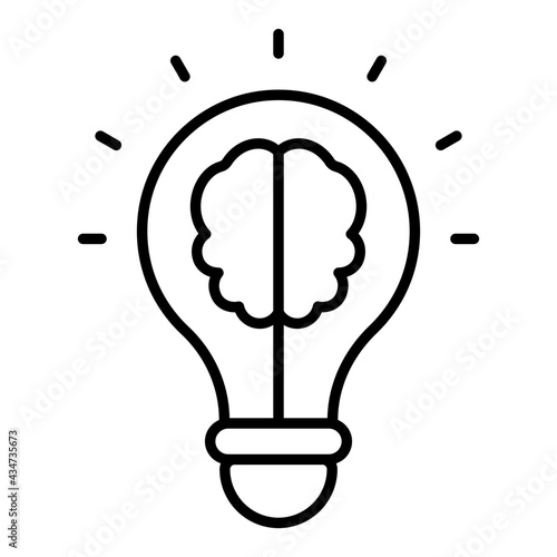 A linear design, icon of brainstomic