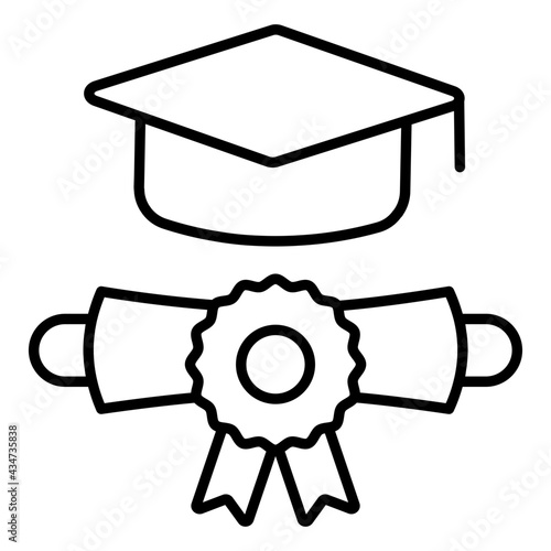 Badge with document, degree icon