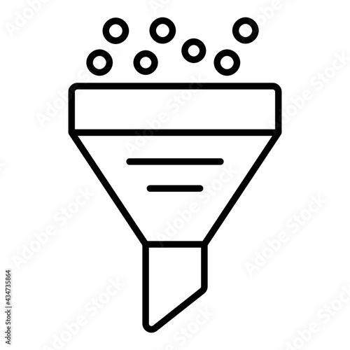 A linear design, icon of data funnel