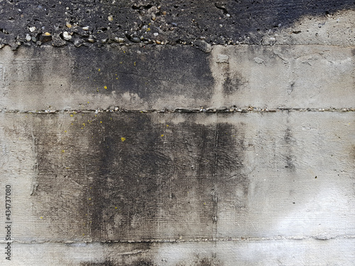 textures of water-stained concrete wall
