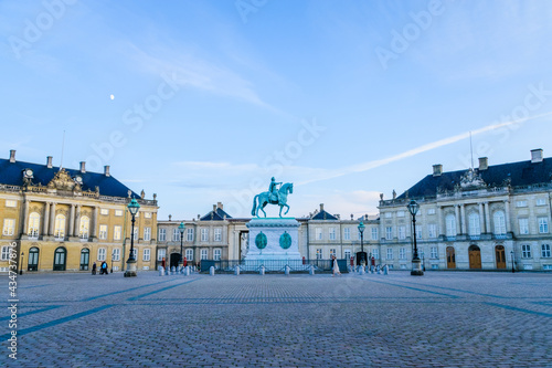 Photography Panoramic shot of The Amalienborg Palace, Copenhagen, Denmark