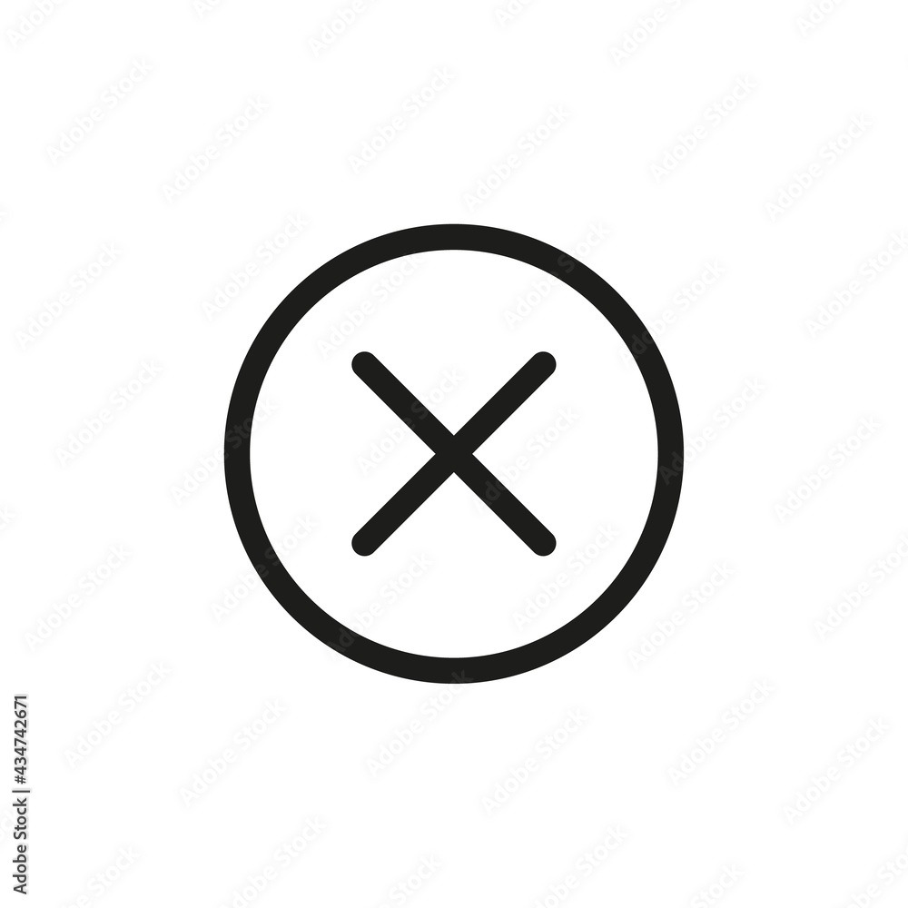 Cross button icon. Cancel, close page button for web and mobile UI design. Cross button icon. Cancel, close page button for web and mobile UI design.