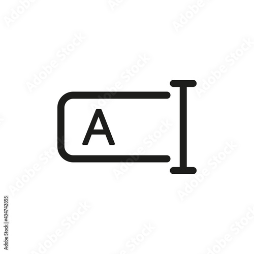 Text field input cursor button icon. Usage for web UI design.