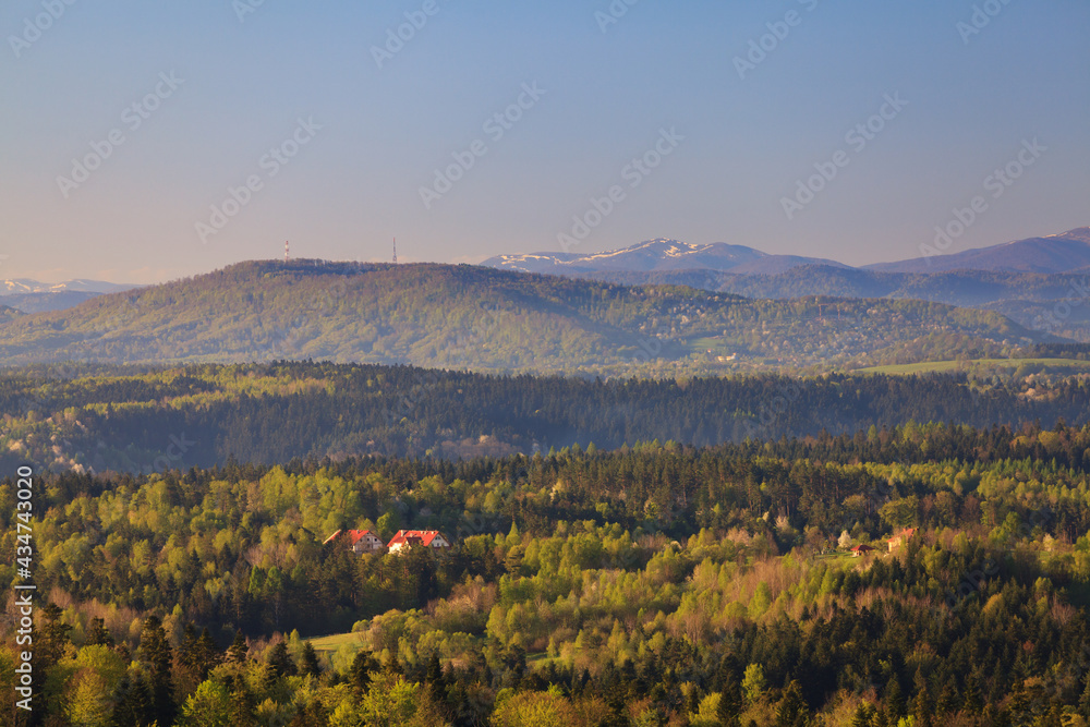 panorama of the Bieszczady Mountains