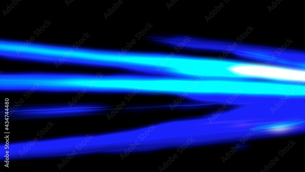 Blue Light Trails Hyper speed Concept