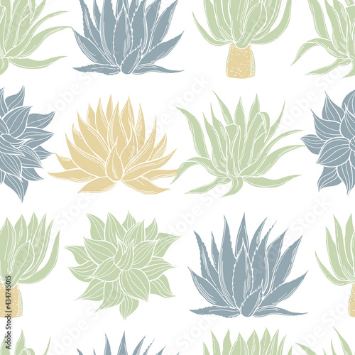 Agave. Vector pattern.