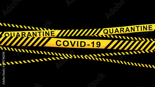 Wallpaper Mural Covid-19 Quarantine Line on Black Background Torontodigital.ca