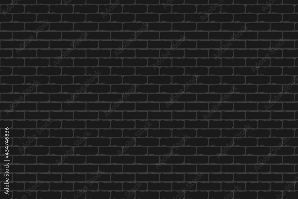 Black brick wall realistic texture vector illustration Black brick wall realistic texture vector illustration