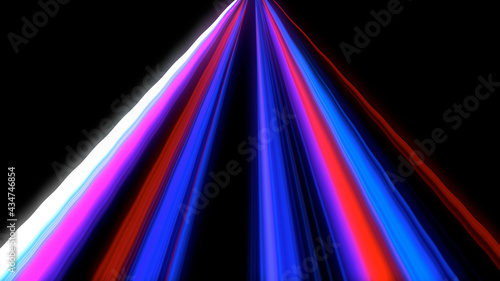 Light Trails Hyper-speed on Street Concept Illustration