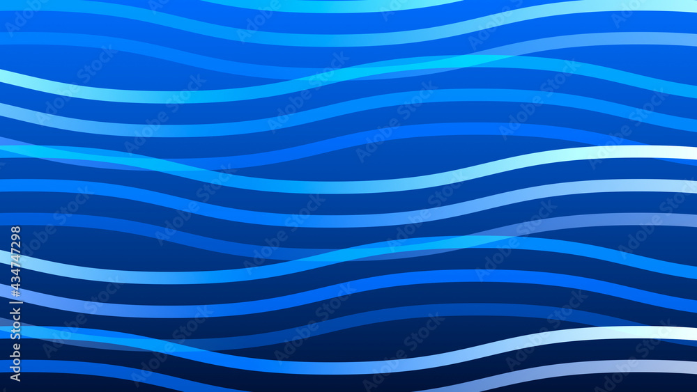 Blue Sea wave simulation Illustration Blue Sea wave simulation Illustration