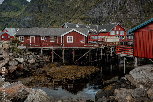 Wioska rybacka, Lofoty, Norwegia