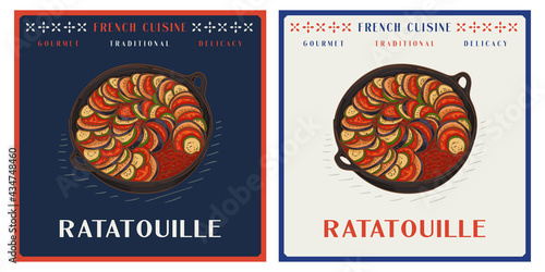Ratatouille is a French vegetable stew dish in casserole
