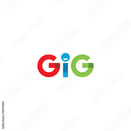 Gig and Happy People logo or wordmark design