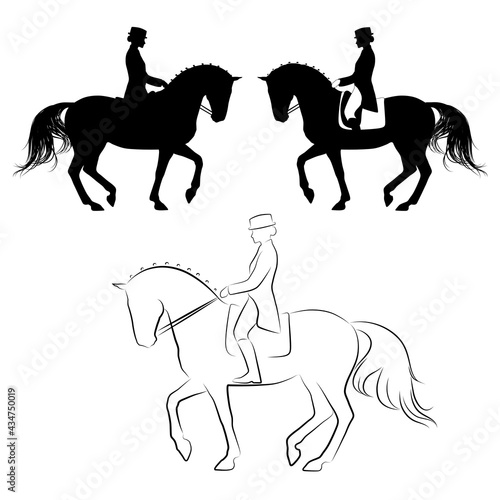 Dressage piaffe