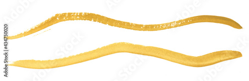 High quality watercolor yellow isolated lines