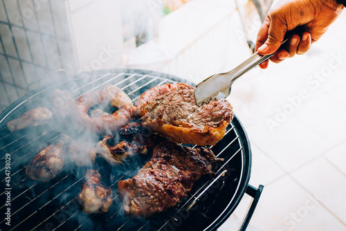 Fotografía Churrasco estilo brasileiro com picanha, coxinha de frango e linguiça