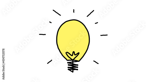 Light Bulb Glowing and Blinking