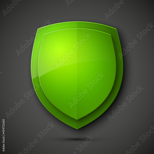 Protected guard shield concept. Safety badge color icon. Privacy colorful banner shield. Security label. Defense tag. Presentation shining sticker shield. Defense safeguard sign illustration