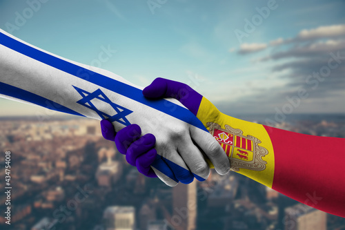Business shaking hands with Israel 