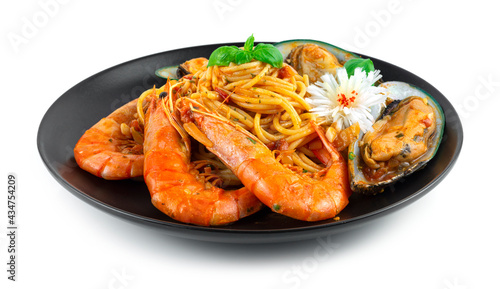 Spaghetti Seafood bolognese Sauce Homemade Italian Food