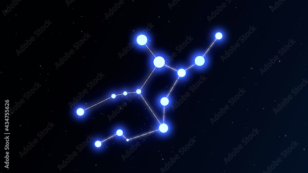 Virgo Constellation Zodiac Sign on Space Star Background Virgo Constellation Zodiac Sign on Space Star Background