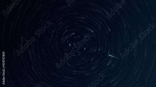 Star Trail with Shooting Stars Seamless Loop Background